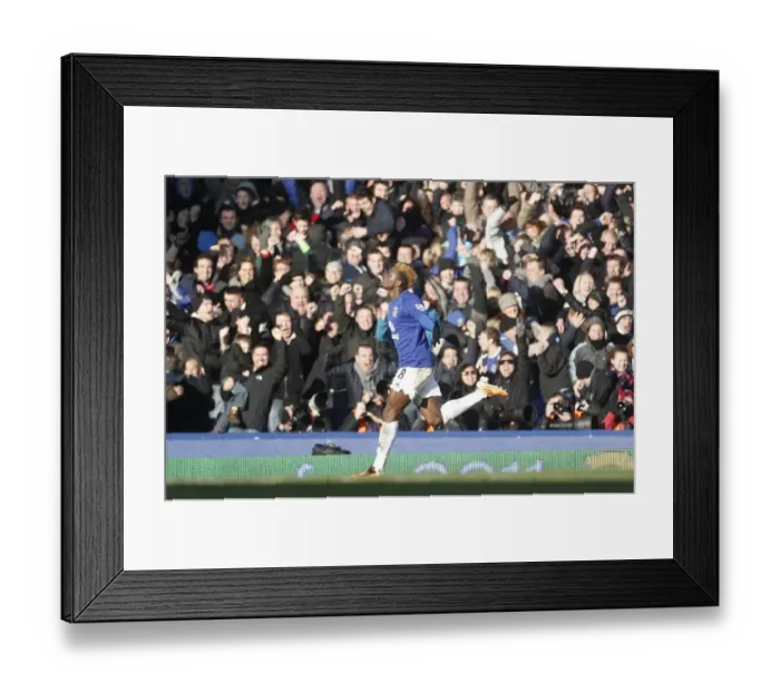 Framed Print : Everton's Louis Saha: First Goal Bliss Against Chelsea in FA Cup (29 January 2011) Framed Print : Everton's Louis Saha: First Goal Bliss Against Chelsea in FA Cup (29 January 2011)
