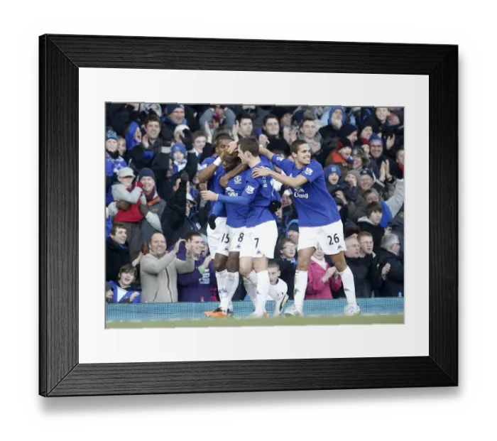 Framed Print : Everton FC: Louis Saha's Euphoric Goal Celebration vs. Chelsea in FA Cup Fourth Round (2011) Framed Print : Everton FC: Louis Saha's Euphoric Goal Celebration vs. Chelsea in FA Cup Fourth Round (2011)