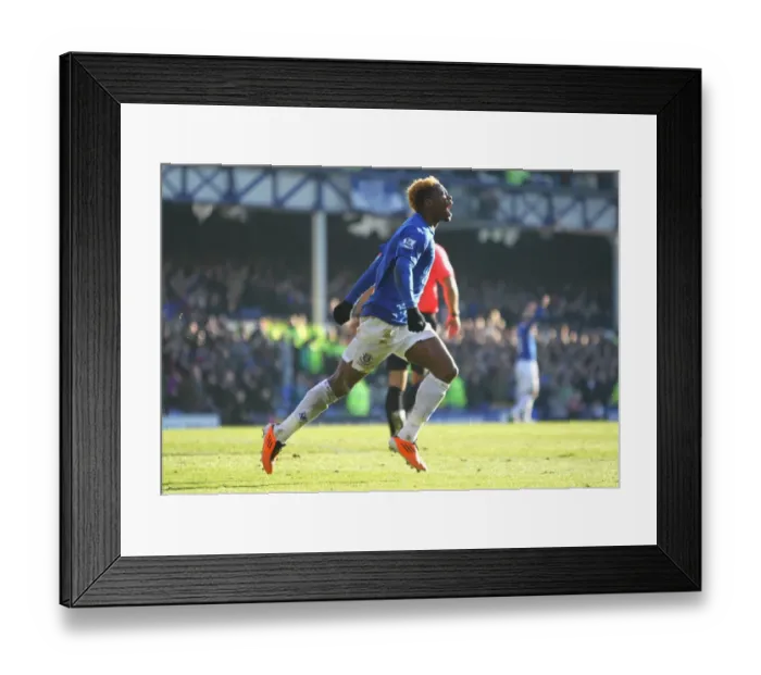 Framed Print : Everton's Louis Saha: Jubilant Over Opening Goal Against Chelsea in FA Cup (29 January 2011) Framed Print : Everton's Louis Saha: Jubilant Over Opening Goal Against Chelsea in FA Cup (29 January 2011)