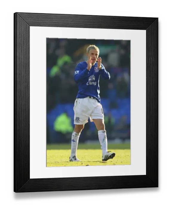 Framed Print : Phil Neville at Goodison Park: Everton vs. Chelsea - FA Cup Fourth Round (29 January 2011) Framed Print : Phil Neville at Goodison Park: Everton vs. Chelsea - FA Cup Fourth Round (29 January 2011)