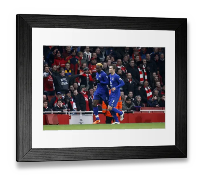 Framed Print : Everton's Saha and Bilyaletdinov: Celebrating the Opening Goal Against Arsenal (February 2011) Framed Print : Everton's Saha and Bilyaletdinov: Celebrating the Opening Goal Against Arsenal (February 2011)
