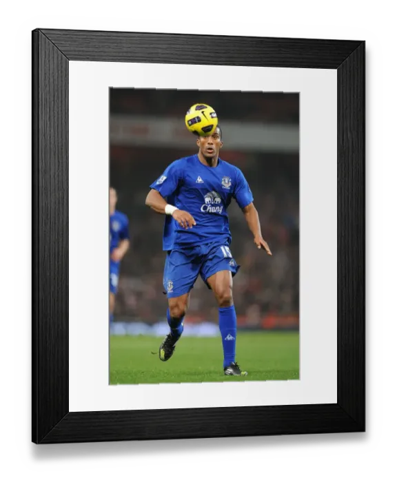 Framed Print : Distin at Emirates: Everton's Defender Stands Firm Against Arsenal (1 February 2011, Barclays Premier League) Framed Print : Distin at Emirates: Everton's Defender Stands Firm Against Arsenal (1 February 2011, Barclays Premier League)