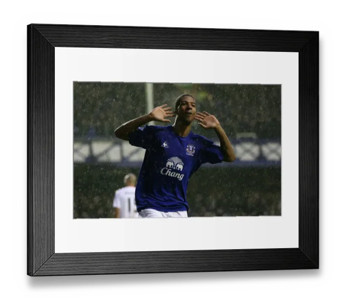 Framed Print : Four-Goal Blitz: Jermaine Beckford's Epic Performance Leads Everton to Victory over Blackpool (05.02.2011) Framed Print : Four-Goal Blitz: Jermaine Beckford's Epic Performance Leads Everton to Victory over Blackpool (05.02.2011)