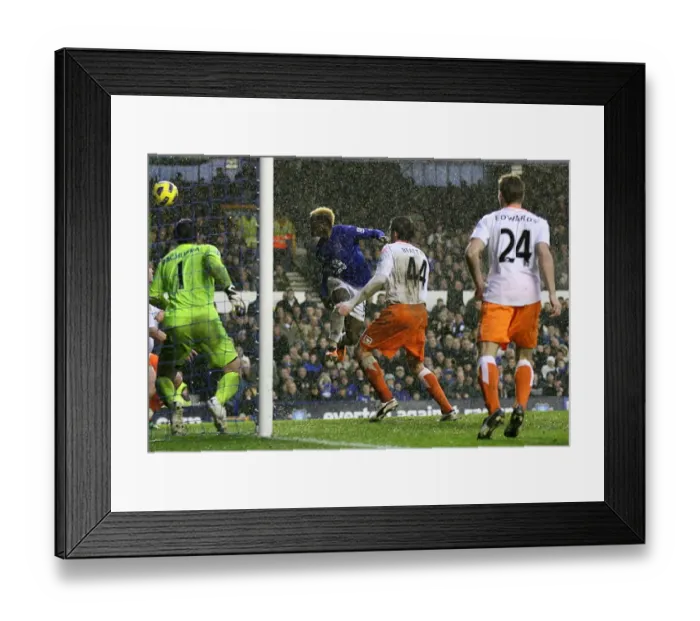 Framed Print : Everton's Louis Saha Scores His Third Goal Against Blackpool at Goodison Park (05 February 2011) Framed Print : Everton's Louis Saha Scores His Third Goal Against Blackpool at Goodison Park (05 February 2011)