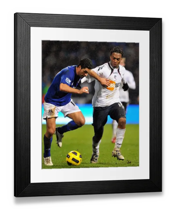 Framed Print : Intense Rivalry: Arteta vs. Sturridge Battle for Ball - Everton vs. Bolton Wanderers, Premier League (2011) Framed Print : Intense Rivalry: Arteta vs. Sturridge Battle for Ball - Everton vs. Bolton Wanderers, Premier League (2011)