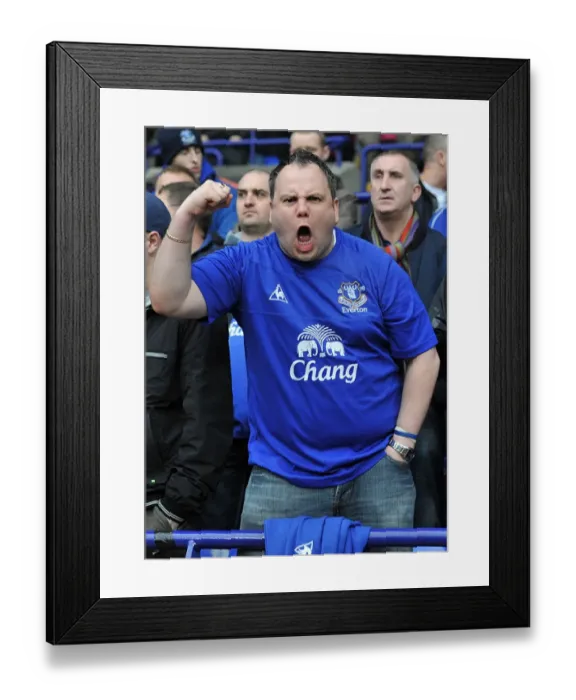 Framed Print : Everton's Passionate Fans: Bolton Wanderers vs. Everton, Barclays Premier League - Reebok Stadium Framed Print : Everton's Passionate Fans: Bolton Wanderers vs. Everton, Barclays Premier League - Reebok Stadium