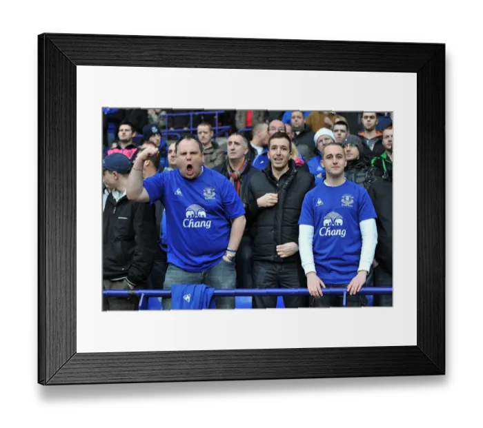 Framed Print : Everton's Passionate Roar: A Sea of Fans at Reebok Stadium - Bolton Wanderers vs. Everton, Barclays Premier League Framed Print : Everton's Passionate Roar: A Sea of Fans at Reebok Stadium - Bolton Wanderers vs. Everton, Barclays Premier League