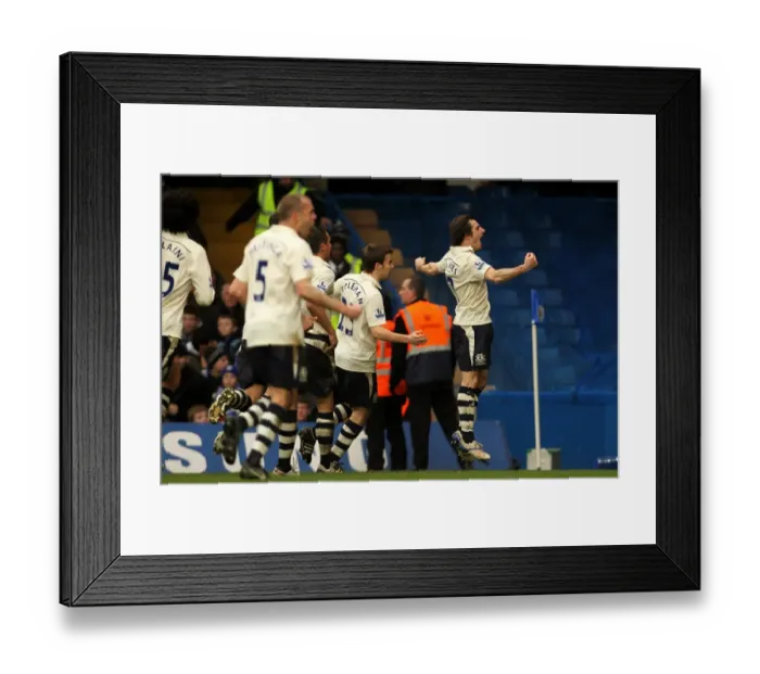 Framed Print : Everton's Baines Scores Historic First Goal: FA Cup Upset at Stamford Bridge vs. Chelsea (19 February 2011) Framed Print : Everton's Baines Scores Historic First Goal: FA Cup Upset at Stamford Bridge vs. Chelsea (19 February 2011)