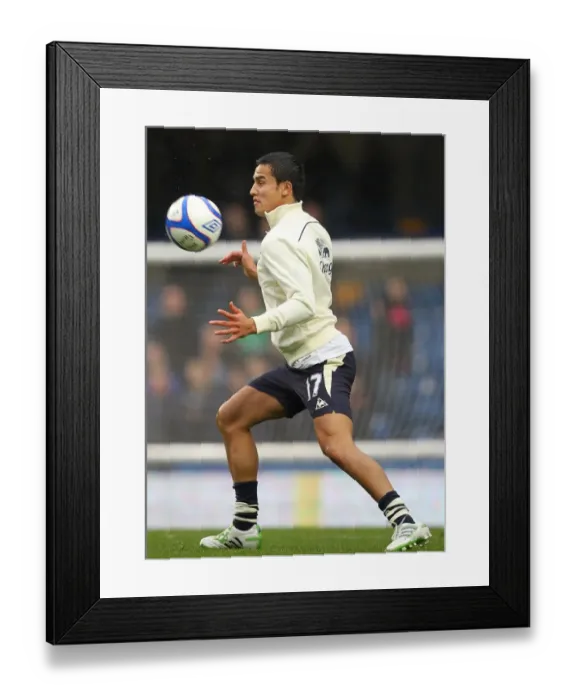 Framed Print : Everton's Tim Cahill: Focused and Ready - Pre-Match Warm-Up Ahead of Chelsea FA Cup Showdown (19 February 2011) Framed Print : Everton's Tim Cahill: Focused and Ready - Pre-Match Warm-Up Ahead of Chelsea FA Cup Showdown (19 February 2011)