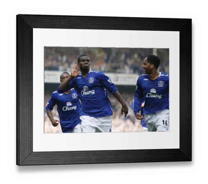 Framed Print : Joseph Yobo's Double: Everton's Second Goal vs. Portsmouth (5 / 5 / 07, Goodison Park) Framed Print : Joseph Yobo's Double: Everton's Second Goal vs. Portsmouth (5 / 5 / 07, Goodison Park)