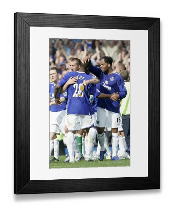 Framed Print : Everton's Joleon Lescott Leads the Celebration: Everton's Victory Over Portsmouth in FA Barclays Premiership (5 / 5 / 07) Framed Print : Everton's Joleon Lescott Leads the Celebration: Everton's Victory Over Portsmouth in FA Barclays Premiership (5 / 5 / 07)