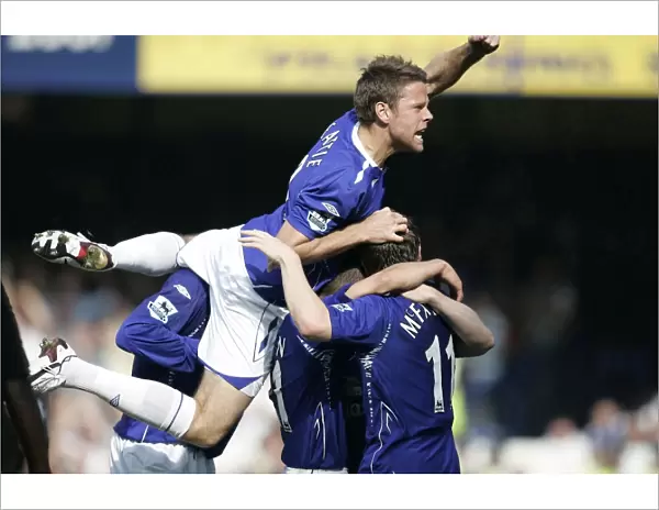 Football - Everton v Portsmouth FA Barclays Premiership - Goodison Park - 5  /  5  /  07 Everton players cel