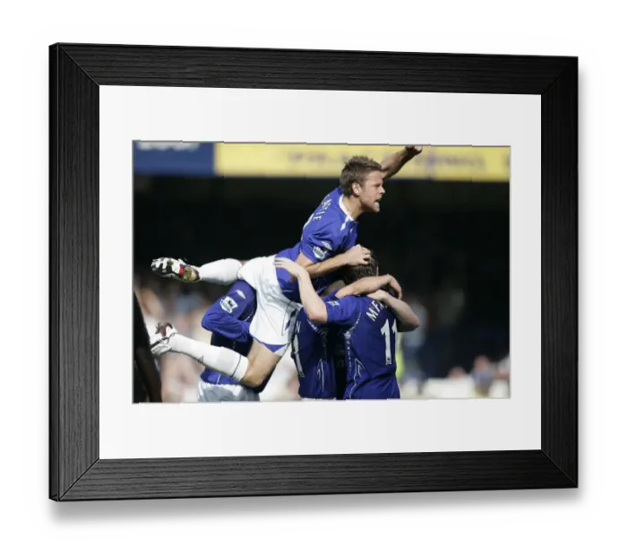 Framed Print : Football - Everton v Portsmouth FA Barclays Premiership - Goodison Park - 5 / 5 / 07 Everton players cel Framed Print : Football - Everton v Portsmouth FA Barclays Premiership - Goodison Park - 5 / 5 / 07 Everton players cel