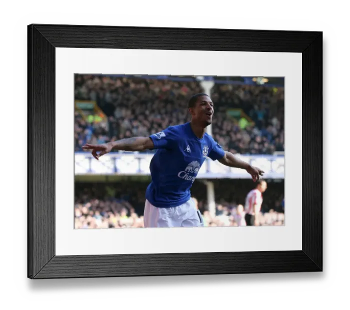 Framed Print : Jermaine Beckford's Thrilling Opener: Kickstarting Everton's Victory (Feb 26, 2011 vs. Sunderland)