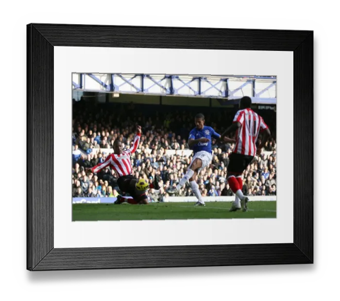 Framed Print : Jermaine Beckford's Brace: Everton's Victory Over Sunderland (26 February 2011, Premier League, Goodison Park) Framed Print : Jermaine Beckford's Brace: Everton's Victory Over Sunderland (26 February 2011, Premier League, Goodison Park)