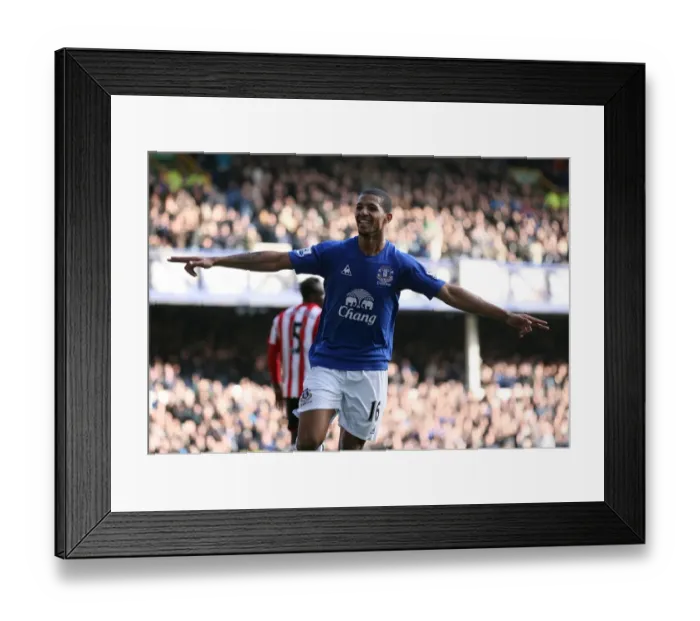 Framed Print : Jermaine Beckford's Double Strike: Everton FC's Victory Over Sunderland in the Barclays Premier League (26 February 2011, Goodison Park) Framed Print : Jermaine Beckford's Double Strike: Everton FC's Victory Over Sunderland in the Barclays Premier League (26 February 2011, Goodison Park)