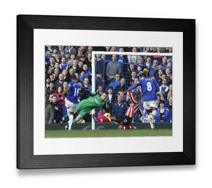 Framed Print : Jermaine Beckford's Double: Everton 2-0 Sunderland (Barclays Premier League, Goodison Park, 26 February 2011) Framed Print : Jermaine Beckford's Double: Everton 2-0 Sunderland (Barclays Premier League, Goodison Park, 26 February 2011)