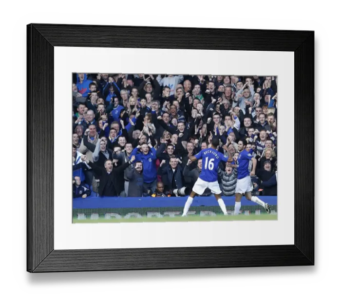 Framed Print : Jermaine Beckford's Brace: Everton's Double Strike Against Sunderland (26 February 2011, Barclays Premier League) Framed Print : Jermaine Beckford's Brace: Everton's Double Strike Against Sunderland (26 February 2011, Barclays Premier League)