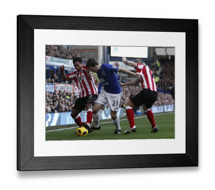 Framed Print : Seamus Coleman's Intense Battle: Everton vs Sunderland, Premier League (2011) Framed Print : Seamus Coleman's Intense Battle: Everton vs Sunderland, Premier League (2011)