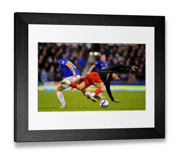 Framed Print : Mikel Arteta vs. Jobi McAnuff: A Battle for the Ball in Everton's FA Cup Fifth Round Clash (01 March 2011) Framed Print : Mikel Arteta vs. Jobi McAnuff: A Battle for the Ball in Everton's FA Cup Fifth Round Clash (01 March 2011)