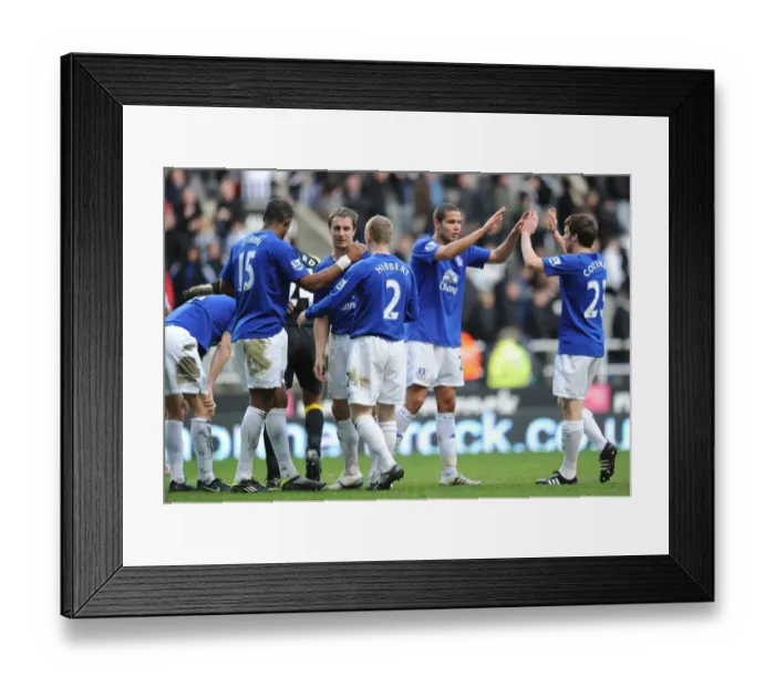 Framed Print : Everton's Triumph at St. James Park: Celebrating a Hard-Fought Victory over Newcastle United (BPL 2011) Framed Print : Everton's Triumph at St. James Park: Celebrating a Hard-Fought Victory over Newcastle United (BPL 2011)