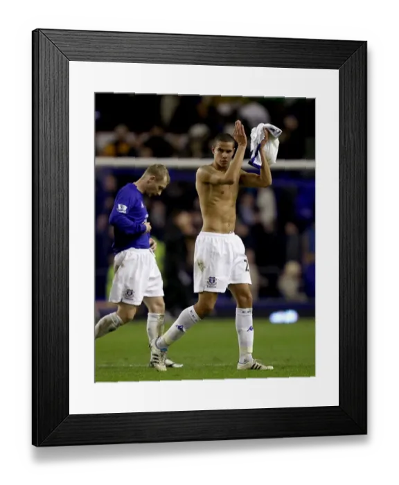 Framed Print : Everton's Jack Rodwell Celebrates with Fans: Everton FC vs Birmingham City, Barclays Premier League (09 Mar 2011) Framed Print : Everton's Jack Rodwell Celebrates with Fans: Everton FC vs Birmingham City, Barclays Premier League (09 Mar 2011)