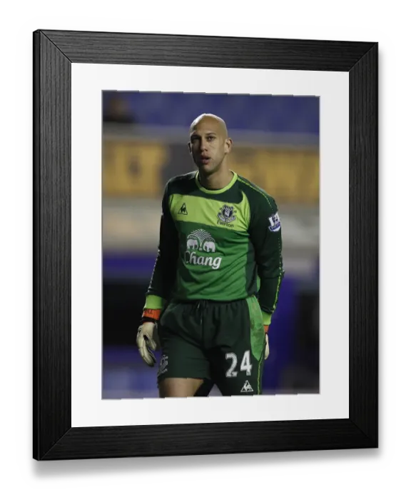 Framed Print : Tim Howard in Action: Everton vs Birmingham City, Barclays Premier League - Goodison Park (09.03.2011)