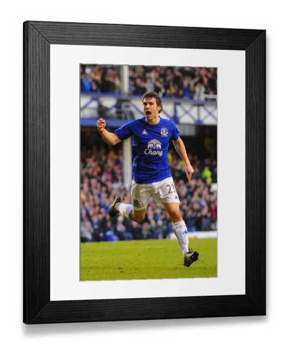 Framed Print : Seamus Coleman's Thrilling Debut Goal: Everton's First Strike Against Fulham in the Barclays Premier League (19 March 2011) Framed Print : Seamus Coleman's Thrilling Debut Goal: Everton's First Strike Against Fulham in the Barclays Premier League (19 March 2011)