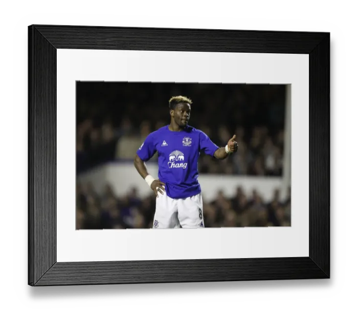 Framed Print : Thrilling Moment: Louis Saha Scores Stunner for Everton vs Fulham, Barclays Premier League (19 March 2011), Goodison Park Framed Print : Thrilling Moment: Louis Saha Scores Stunner for Everton vs Fulham, Barclays Premier League (19 March 2011), Goodison Park