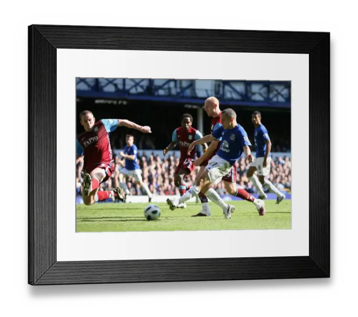 Framed Print : Leon Osman Scores Opening Goal: Everton vs. Aston Villa (04.04.2011, Goodison Park) Framed Print : Leon Osman Scores Opening Goal: Everton vs. Aston Villa (04.04.2011, Goodison Park)