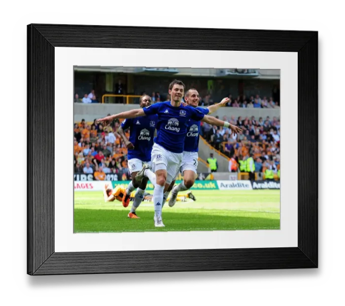 Framed Print : Everton's Triumph: Diniyar Bilyaletdinov's Hat-Trick Stunner Against Wolverhampton Wanderers (09 April 2011) Framed Print : Everton's Triumph: Diniyar Bilyaletdinov's Hat-Trick Stunner Against Wolverhampton Wanderers (09 April 2011)
