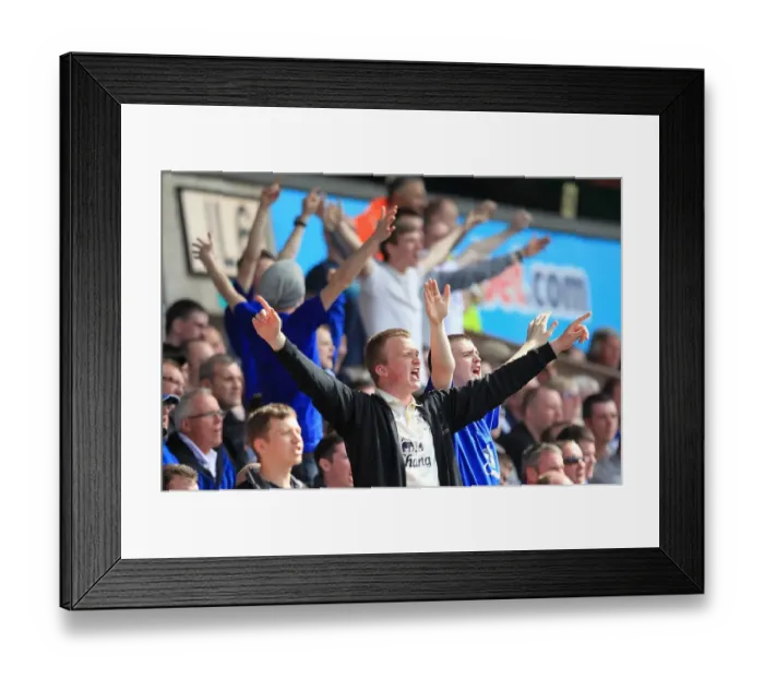 Framed Print : Everton's Unwavering Sea of Passion: A Roar from the Stands at Molineux (09.04.2011) Framed Print : Everton's Unwavering Sea of Passion: A Roar from the Stands at Molineux (09.04.2011)