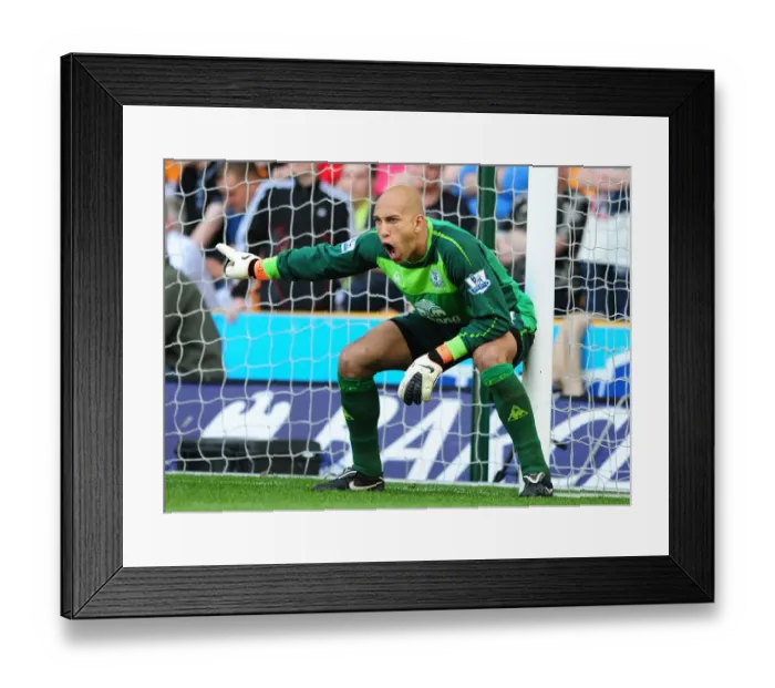 Framed Print : Tim Howard in Action: Everton vs. Wolverhampton Wanderers, April 2011 Framed Print : Tim Howard in Action: Everton vs. Wolverhampton Wanderers, April 2011