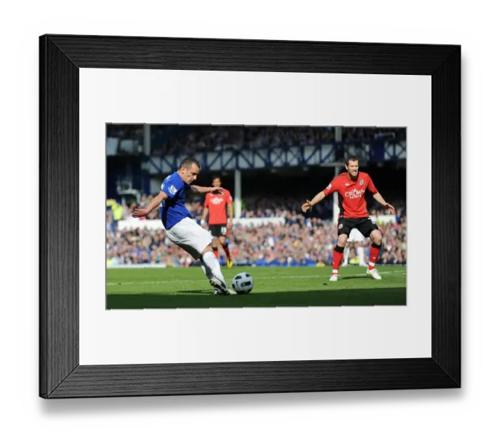 Framed Print : Leon Osman Scores the Opener: Everton vs. Blackburn Rovers, Barclays Premier League (16 April 2011, Goodison Park) Framed Print : Leon Osman Scores the Opener: Everton vs. Blackburn Rovers, Barclays Premier League (16 April 2011, Goodison Park)