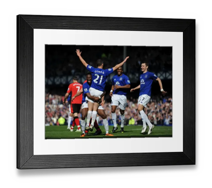 Framed Print : Leon Osman's Thrilling Goal: Everton's First at Goodison Park vs. Blackburn Rovers (April 16, 2011) Framed Print : Leon Osman's Thrilling Goal: Everton's First at Goodison Park vs. Blackburn Rovers (April 16, 2011)