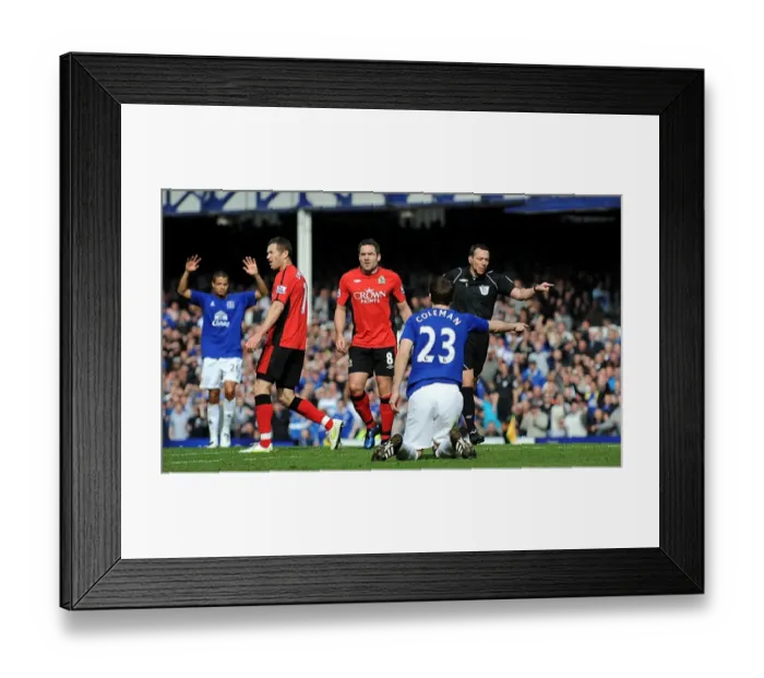Framed Print : Penalty Decided: Everton vs. Blackburn Rovers (16 April 2011) - Ref's Call Gives Seamus Coleman a Spot Kick Framed Print : Penalty Decided: Everton vs. Blackburn Rovers (16 April 2011) - Ref's Call Gives Seamus Coleman a Spot Kick