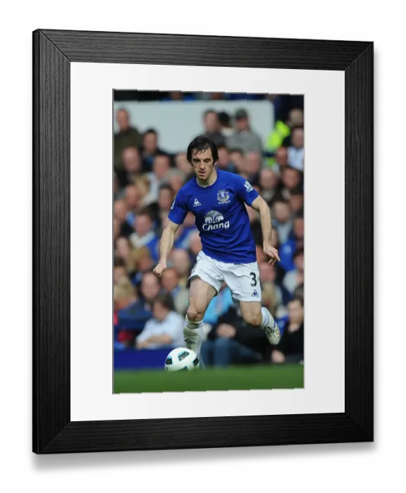 Framed Print : Leighton Baines in Action: Everton vs. Blackburn Rovers, Barclays Premier League (16 April 2011, Goodison Park)