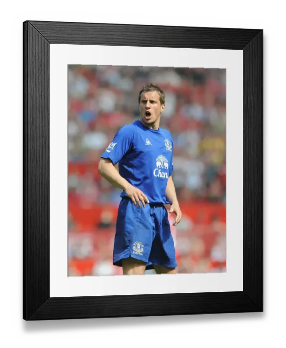 Framed Print : Phil Jagielka at Old Trafford: Everton's Defender Faces Manchester United in Barclays Premier League (23 April 2011) Framed Print : Phil Jagielka at Old Trafford: Everton's Defender Faces Manchester United in Barclays Premier League (23 April 2011)