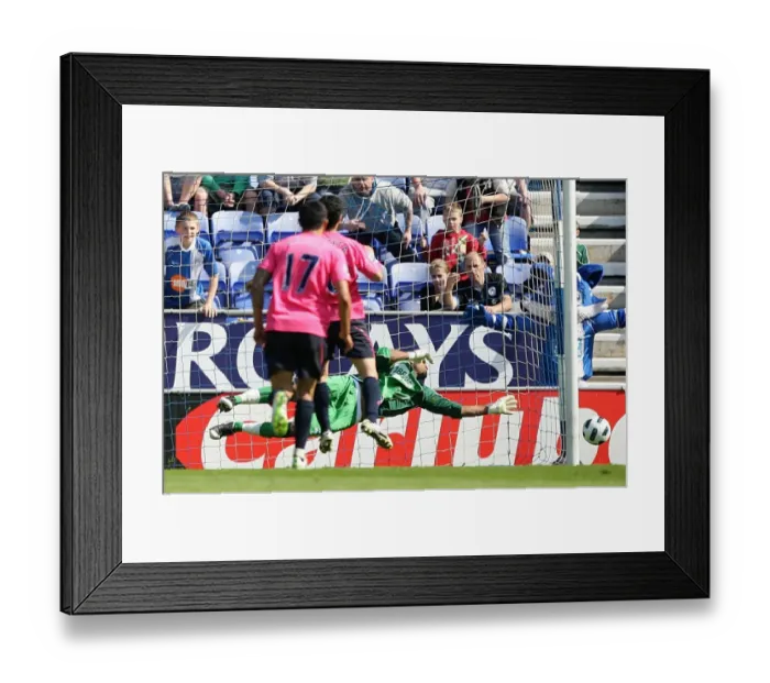 Framed Print : Ali Al Habsi's Penalty Save vs. Mikel Arteta: Wigan Athletic Holds Everton at Bay (30 April 2011)
