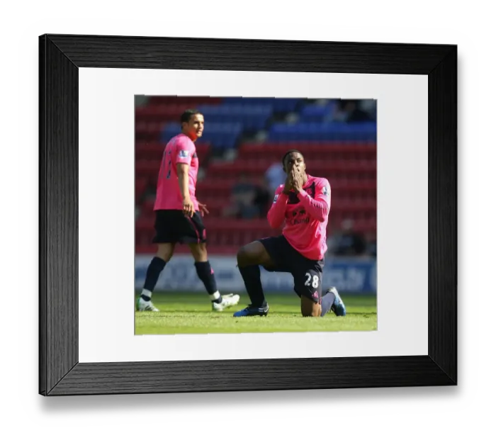Framed Print : Anichebe's Emotional Reaction: Wigan Athletic vs Everton, Barclays Premier League (30 April 2011) Framed Print : Anichebe's Emotional Reaction: Wigan Athletic vs Everton, Barclays Premier League (30 April 2011)