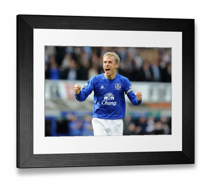 Framed Print : Euphoria Unleashed: Phil Neville's Triumphant Moment as Everton Defeats Manchester City in the Barclays Premier League (07 May 2011) Framed Print : Euphoria Unleashed: Phil Neville's Triumphant Moment as Everton Defeats Manchester City in the Barclays Premier League (07 May 2011)