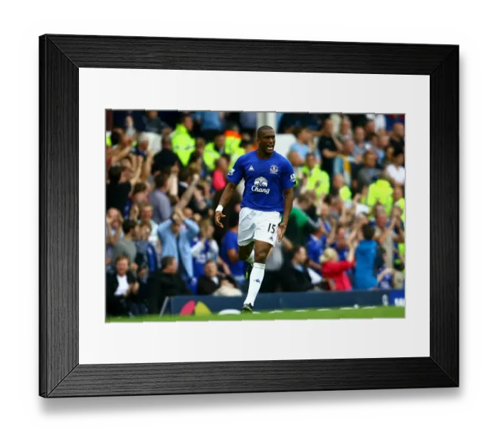 Framed Print : Distin's Strike: Everton's First Goal Against Manchester City (07 May 2011, Barclays Premier League) Framed Print : Distin's Strike: Everton's First Goal Against Manchester City (07 May 2011, Barclays Premier League)