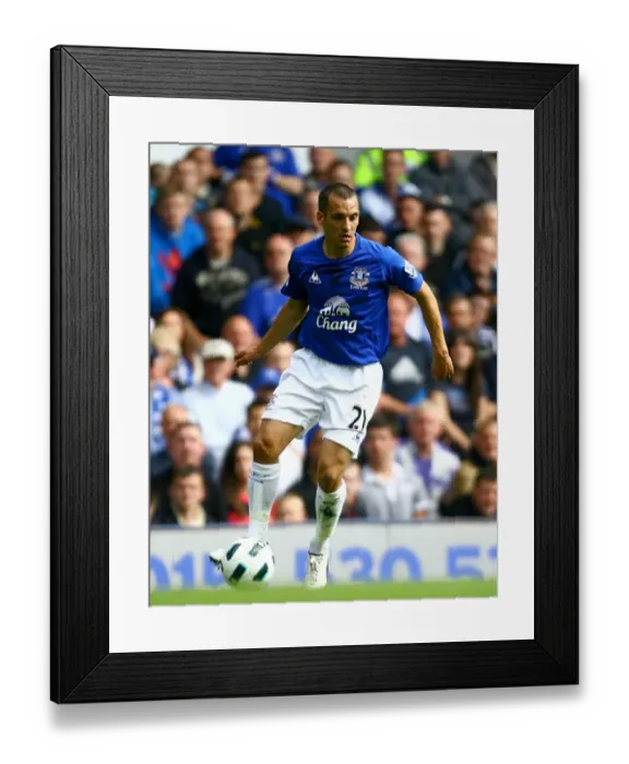Framed Print : May 2011: Everton's Leon Osman Faces Manchester City in Barclays Premier League Showdown at Goodison Park Framed Print : May 2011: Everton's Leon Osman Faces Manchester City in Barclays Premier League Showdown at Goodison Park