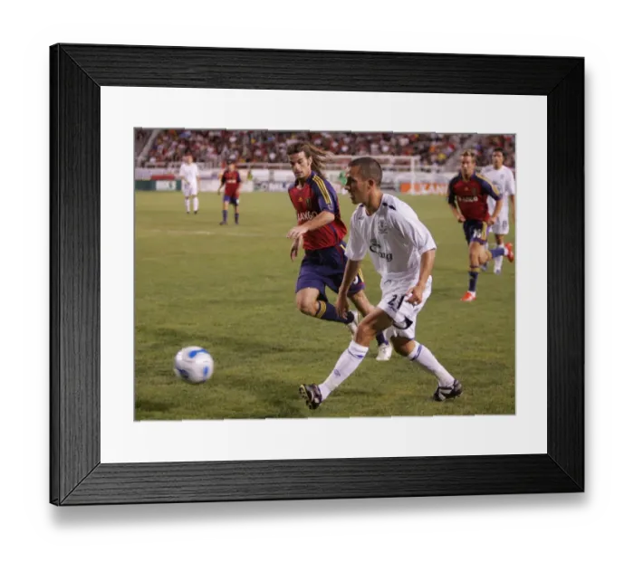 Framed Print : Leon Osman vs. Real Salt Lake: Intense Battle for the Ball - Everton's Midfielder Fights for Possession, July 21, 2007 Framed Print : Leon Osman vs. Real Salt Lake: Intense Battle for the Ball - Everton's Midfielder Fights for Possession, July 21, 2007