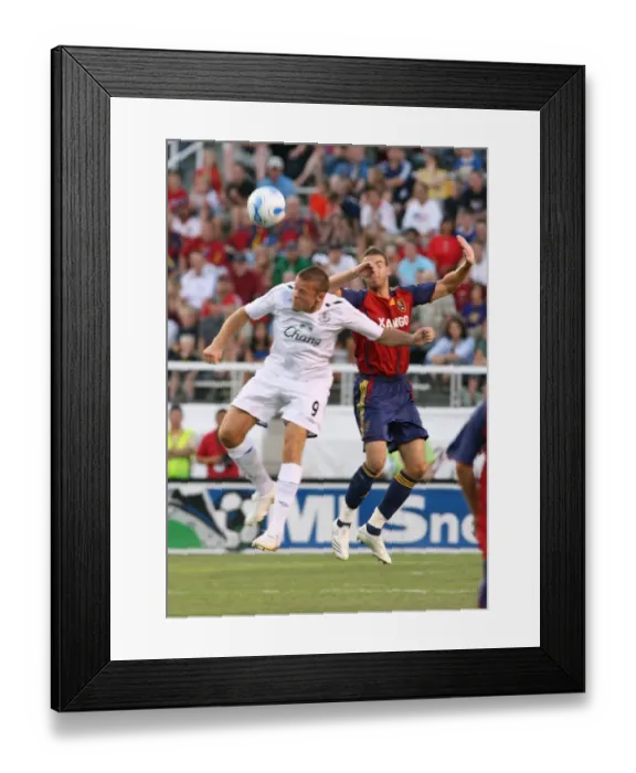 Framed Print : James Beattie vs. Real Salt Lake: Everton's Star Forward Battles for Possession in 2007 Framed Print : James Beattie vs. Real Salt Lake: Everton's Star Forward Battles for Possession in 2007