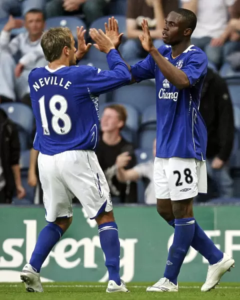Preston North End v Everton Pre Season Friendly - Deepdale - 18  /  7  /  07 Victor Anichebe celebrates after he scores for Everton with