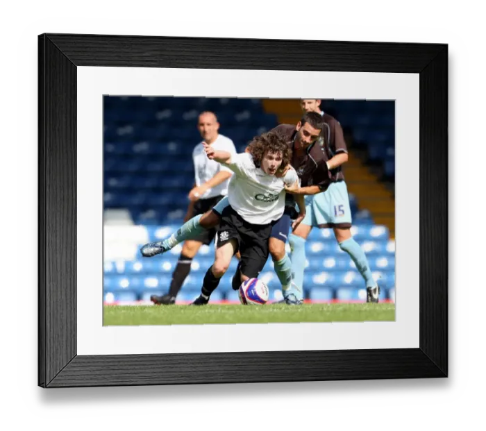 Framed Print : Everton's John Paul Kissock Fouls by Bury's Paul Scott (07 / 08): Pre-Season Friendly Clash at Gigg Lane Framed Print : Everton's John Paul Kissock Fouls by Bury's Paul Scott (07 / 08): Pre-Season Friendly Clash at Gigg Lane