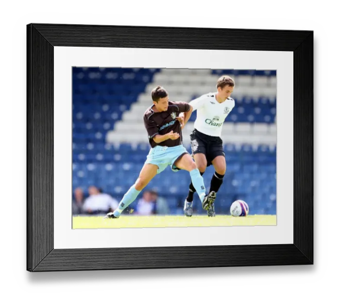 Framed Print : Everton's Bjarni Vidarsson in Action: Pre-Season Friendly vs. Bury (07 / 08)