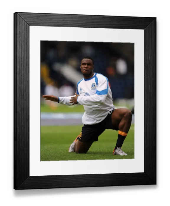 Framed Print : Dramatic Anichebe Goal: Everton Clinch Premier League Victory vs. West Bromwich Albion (14 May 2011)