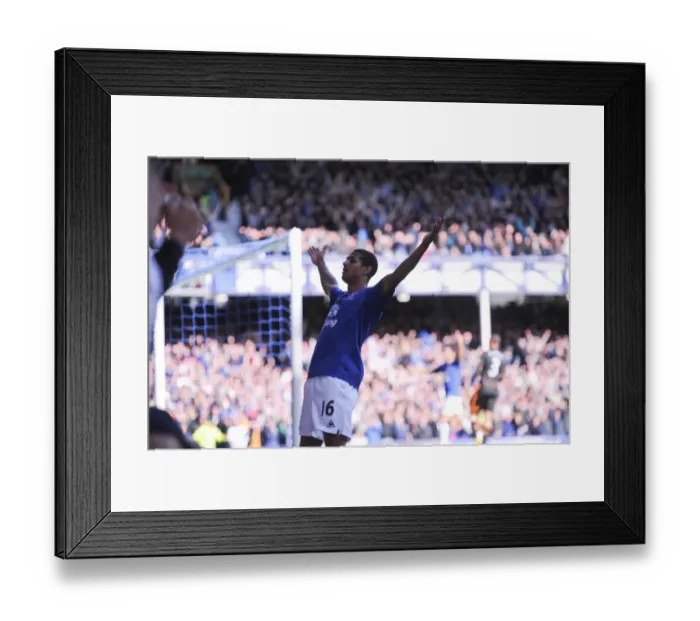 Framed Print : Everton's Jermaine Beckford: Game-Winning Goal Celebration vs. Chelsea (May 22, 2011) Framed Print : Everton's Jermaine Beckford: Game-Winning Goal Celebration vs. Chelsea (May 22, 2011)